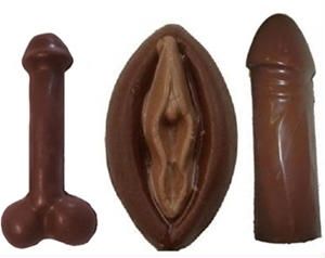 Chocolate grande em formato erótico